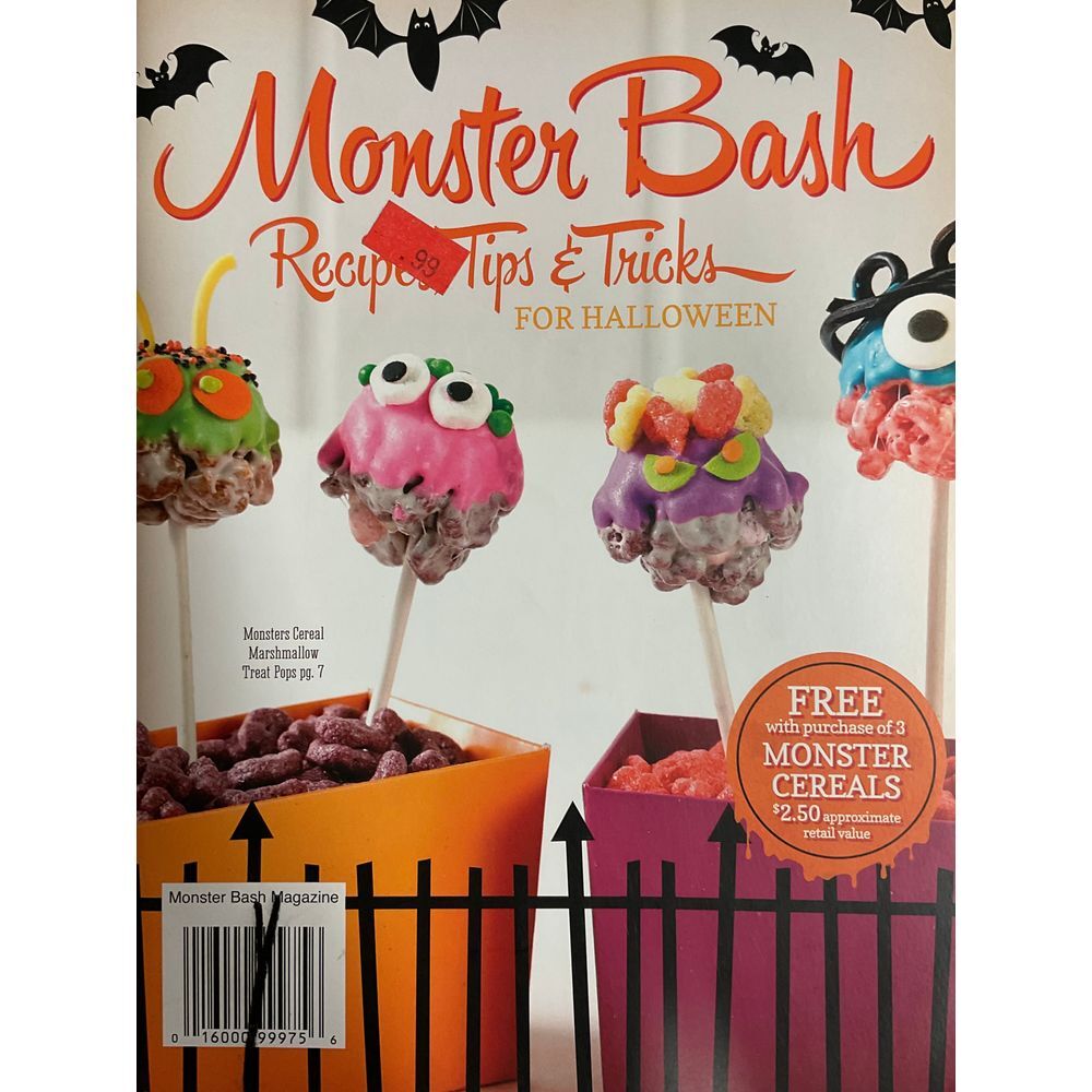 General Mills Monster Bash Halloween‎ Recipe Book Monster Cereal Treat Pop Guide